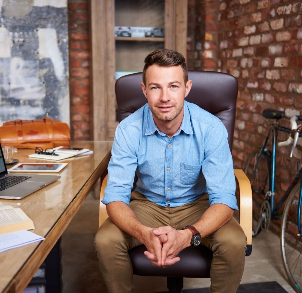 Man in office